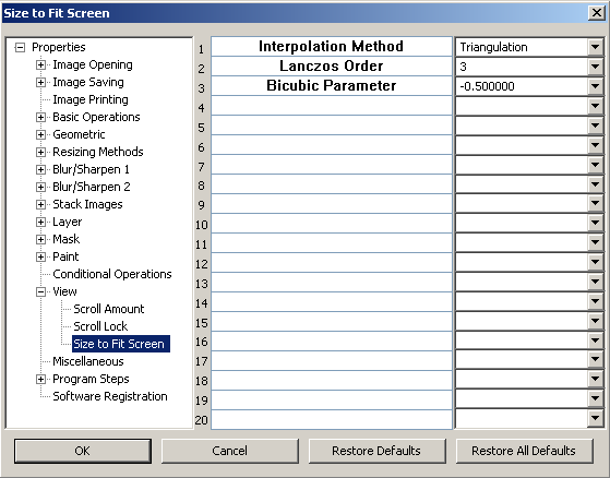 Example Properties Dialog Box